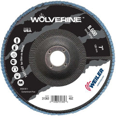 7″ Vortec Pro Abrasive Flap Disc, Angled, Phenolic Backing, 40Z, 7/8″ Arbor Hole - Exact Tool & Supply