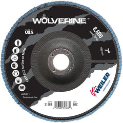 7″ Vortec Pro Abrasive Flap Disc, Angled, Phenolic Backing 60Z, 7/8″ Arbor Hole - Exact Tool & Supply