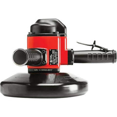 Chicago Pneumatic - 9" Wheel Diam, 6,000 RPM, Pneumatic Angle & Disc Grinder - 5/8-11 Spindle, 95 CFM, Side Exhaust - Exact Tool & Supply