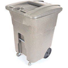 Toter - Trash Cans & Recycling Containers; Type: Confidential Document Container ; Container Shape: Rectangle ; Container Size: 96 gal ; Container Graphics: None ; Color: Graystone ; Finish: Textured - Exact Tool & Supply