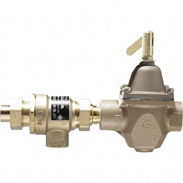 Watts - 1/2" Fit, Dual Check with Atmospheric Vent - Brass - Exact Tool & Supply