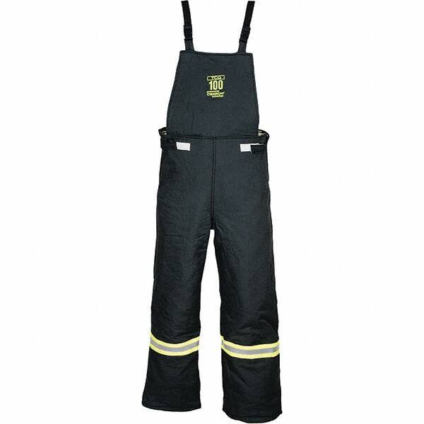 Oberon - Size 2XL, Black, Zippered with Flap, Arc Flash Bib Overall - 50" Chest, Aramid - Exact Tool & Supply