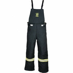 Oberon - Size 2XL, Black, Zippered with Flap, Arc Flash Bib Overall - 50" Chest, Aramid - Exact Tool & Supply