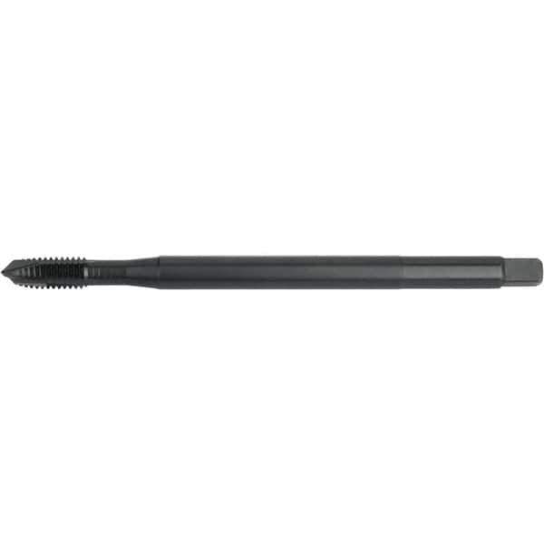 Kennametal - 5/8-11 UNC, 3 Flute, Oxide Finish, HSS-E Spiral Point Tap - Plug Chamfer, Right Hand Thread, 6" OAL, 27.7mm Thread Length, 12.19mm Shank Diam, Series T820 - Exact Tool & Supply