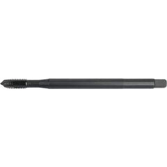 Kennametal - 5/8-11 UNC, 3 Flute, Oxide Finish, HSS-E Spiral Point Tap - Plug Chamfer, Right Hand Thread, 6" OAL, 27.7mm Thread Length, 12.19mm Shank Diam, Series T820 - Exact Tool & Supply
