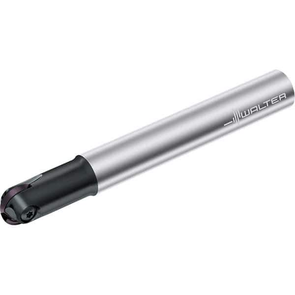 Walter - 25mm Cut Diam, 12.5mm Max Depth of Cut, 25mm Shank Diam, 160mm OAL, Indexable Ball Nose End Mill - 23,300 Max RPM - Exact Tool & Supply