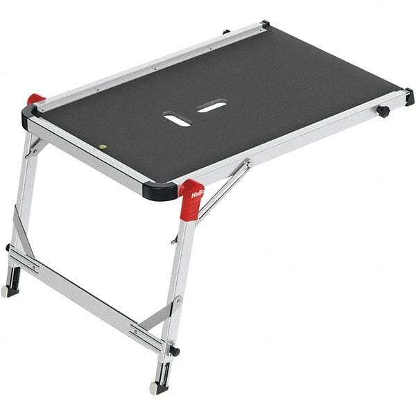 Hailo - Platform Ladder - Black/Alunimum, Use with All Ladders - Exact Tool & Supply