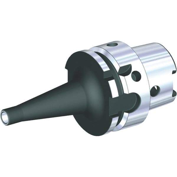 Kennametal - HSK63A Taper Shank 10.5mm Hole End Mill Holder/Adapter - 18mm Nose Diam, 59mm Projection, Through Coolant - Exact Tool & Supply