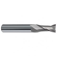 25/64 Dia. x 2-1/2 Overall Length 2-Flute Square End Solid Carbide SE End Mill-Round Shank-Center Cut-Uncoated - Exact Tool & Supply