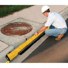 UltraTech - 9' Long x 2' Wide, Polypropylene Gutter Guard/Gutter Guard Plus - Yellow/Black, Use for Stormwater/Construction Compliance - Exact Tool & Supply