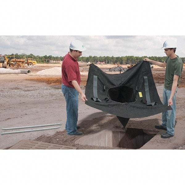 UltraTech - 5' Long x 5' Wide, Nonwoven Polypropylene Geotextile Drain Guard - Black, Use for Stormwater/Construction Compliance - Exact Tool & Supply