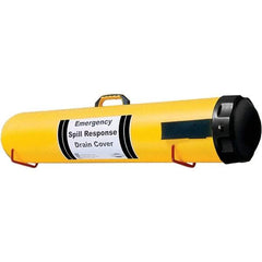 UltraTech - 51" Long x 6' Wide, Polyethylene Drain Seal - Yellow/Black, Use for Spill Response - Exact Tool & Supply