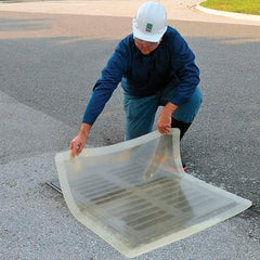 UltraTech - 4-1/2' Long x 45' Wide, Polyurethane/Mesh Drain Seal - Clear, Use for Spill Response - Exact Tool & Supply