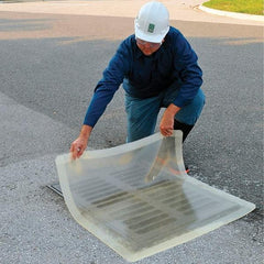UltraTech - 20" Long x 17' Wide, Polyurethane/Mesh Drain Seal - 20" Diam, Clear, Use for Spill Response - Exact Tool & Supply