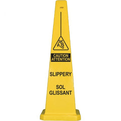 PRO-SAFE - Wet Floor, 12" Wide x 36" High, Polypropylene Cone Floor Sign - Exact Tool & Supply