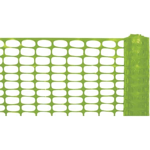 PRO-SAFE - 100' Long x 4' High, Lime Reusable Safety Fence - Exact Tool & Supply