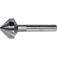 Keo - 1" Head Diam, 3/8" Shank Diam, 3 Flute 60° Cobalt Countersink - Bright Finish, 2-3/4" OAL, Single End, Straight Shank, Right Hand Cut - Exact Tool & Supply