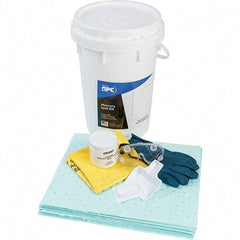 Brady SPC Sorbents - 9 Gal Capacity Hazardous Materials Spill Kit - 6.5 Gal Polyethylene Bucket - Exact Tool & Supply