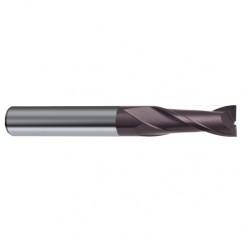1/2 Dia. x 4-1/2 Overall Length 2-Flute Square End Solid Carbide SE End Mill-Round Shank-Center Cut-Firex - Exact Tool & Supply