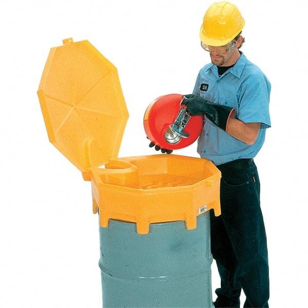 UltraTech - 11" High x 29" Diam, Polyethylene, Funnel with Cover - 5 Gal Drum/Pail Capacity - Exact Tool & Supply