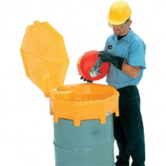UltraTech - 11" High x 29" Diam, Polyethylene, Funnel with Cover - 5 Gal Drum/Pail Capacity - Exact Tool & Supply