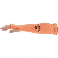 PRO-SAFE - Size Universal, Hi-Viz Orange ATA Cut Resistant Sleeve - 24" Long Sleeve, Cut Resistance Level A4, Elastic Opening at Both Ends, Made with Thumb Hole - Exact Tool & Supply