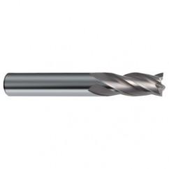 7/16 Dia. x 2-3/4 Overall Length 4-Flute Square End Solid Carbide SE End Mill-Round Shank-Center Cut-Uncoated - Exact Tool & Supply