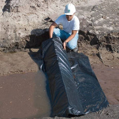 UltraTech - 84" Long x 10-1/2" High x 67" Wide Silt Dike - Black Urethane Foam/Geotextile, For Stormwater - Exact Tool & Supply
