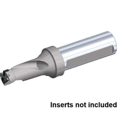 Kennametal - 1-1/2" Max Drill Depth, 2xD, 3/4" Diam, Indexable Insert Drill - 2 Inserts, 1" Shank Diam, Flange Shank - Exact Tool & Supply