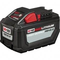 Milwaukee Tool - 18 Volt Lithium-Ion Power Tool Battery - 12 Ahr Capacity - Exact Tool & Supply