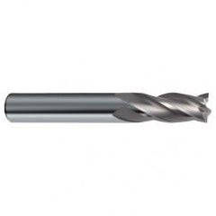 1/2 Dia. x 4-1/2 Overall Length 4-Flute Square End Solid Carbide SE End Mill-Round Shank-Center Cut-Uncoated - Exact Tool & Supply