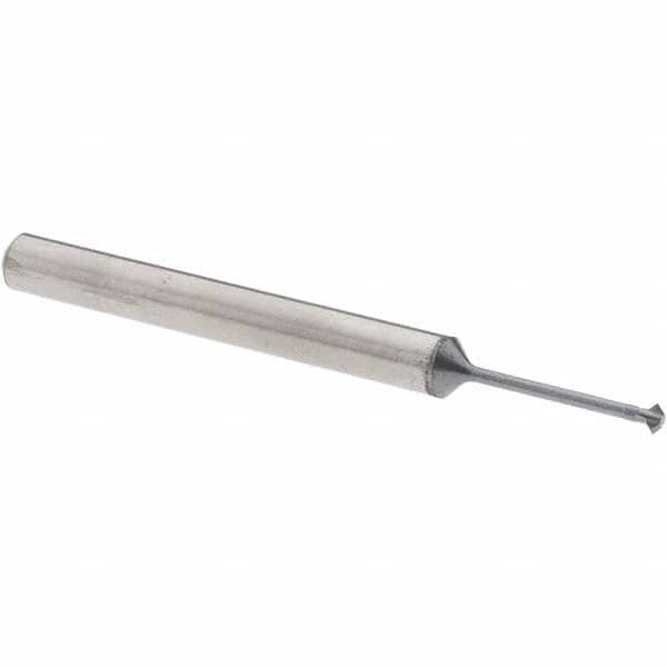 Accupro - 1/16° 1/16" Cut Diam, 0.031" Cut Width, 1/8" Shank, Solid Carbide Double-Angle Cutter - Exact Tool & Supply