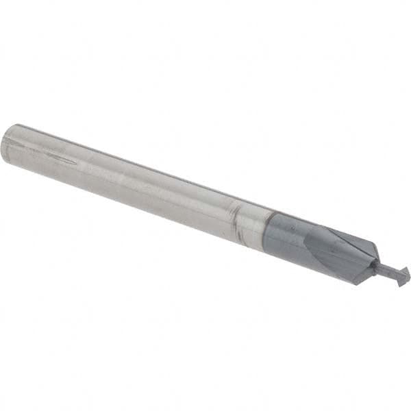 Accupro - 1/16° 1/16" Cut Diam, 0.031" Cut Width, 1/8" Shank, Solid Carbide Double-Angle Cutter - Exact Tool & Supply