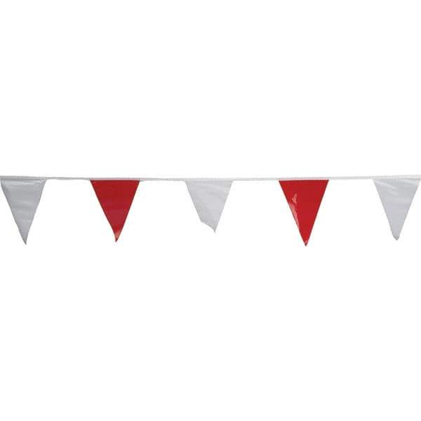 PRO-SAFE - Pennants Color: Red/White Overall Length (Feet): 60.00 - Exact Tool & Supply
