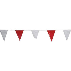 PRO-SAFE - Pennants Color: Red/White Overall Length (Feet): 60.00 - Exact Tool & Supply