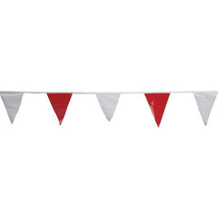 PRO-SAFE - Pennants Color: Red/White Overall Length (Feet): 100.00 - Exact Tool & Supply