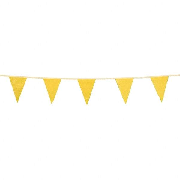 PRO-SAFE - Pennants Color: Yellow Overall Length (Feet): 100.00 - Exact Tool & Supply