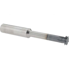 Accupro - 1/2° 1/2" Cut Diam, 0.109" Cut Width, 1/2" Shank, Solid Carbide Double-Angle Cutter - Exact Tool & Supply