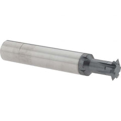 Accupro - 1/2° 1/2" Cut Diam, 0.109" Cut Width, 1/2" Shank, Solid Carbide Double-Angle Cutter - Exact Tool & Supply
