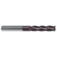 5/8 Dia. x 6 Overall Length 4-Flute Square End Solid Carbide SE End Mill-Round Shank-Center Cut-Firex - Exact Tool & Supply