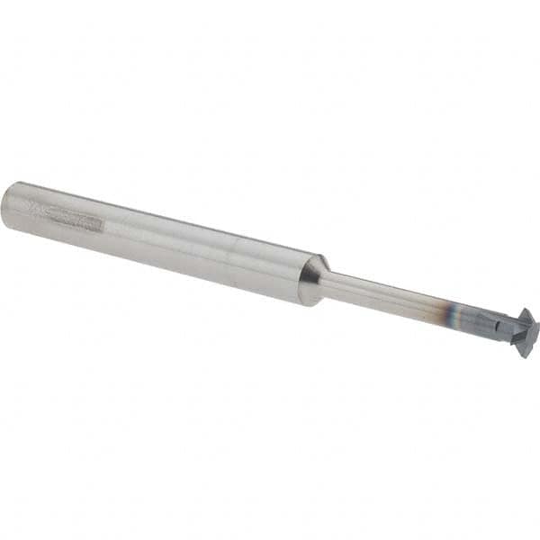 Accupro - 1/4° 1/4" Cut Diam, 0.072" Cut Width, 1/4" Shank, Solid Carbide Double-Angle Cutter - Exact Tool & Supply