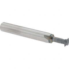 Accupro - 1/4° 1/4" Cut Diam, 0.072" Cut Width, 1/4" Shank, Solid Carbide Double-Angle Cutter - Exact Tool & Supply