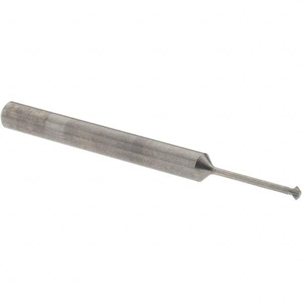 Accupro - 1/16° 1/16" Cut Diam, 0.031" Cut Width, 1/8" Shank, Solid Carbide Double-Angle Cutter - Exact Tool & Supply