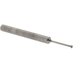 Accupro - 1/16° 1/16" Cut Diam, 0.031" Cut Width, 1/8" Shank, Solid Carbide Double-Angle Cutter - Exact Tool & Supply