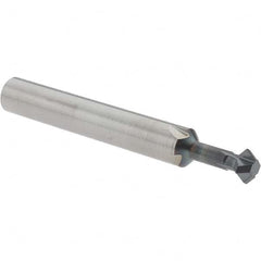 Accupro - ° 6mm Cut Diam, 0.118" Cut Width, 1/4" Shank, Solid Carbide Double-Angle Cutter - Exact Tool & Supply