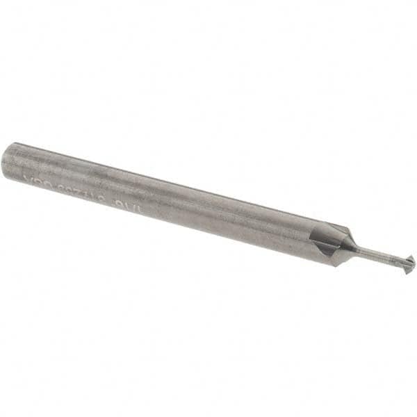 Accupro - 1/16° 1/16" Cut Diam, 0.031" Cut Width, 1/8" Shank, Solid Carbide Double-Angle Cutter - Exact Tool & Supply