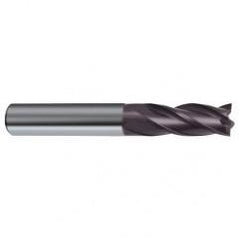 1/8 Dia. x 2 Overall Length 4-Flute Square End Solid Carbide SE End Mill-Round Shank-Center Cut-Firex - Exact Tool & Supply