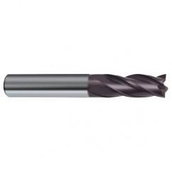 1/4 Dia. x 3 Overall Length 4-Flute Square End Solid Carbide SE End Mill-Round Shank-Center Cut-Firex - Exact Tool & Supply