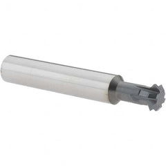 Accupro - 7/16° 7/16" Cut Diam, 0.157" Cut Width, 7/16" Shank, Solid Carbide Double-Angle Cutter - Exact Tool & Supply