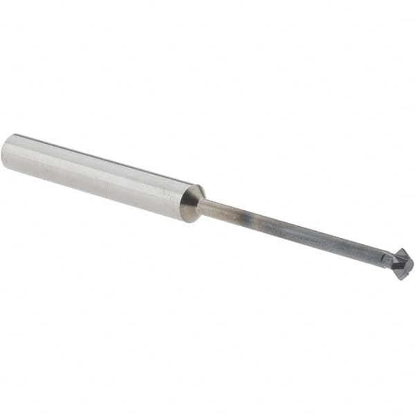 Accupro - 5/32° 5/32" Cut Diam, 0.078" Cut Width, 3/16" Shank, Solid Carbide Double-Angle Cutter - Exact Tool & Supply